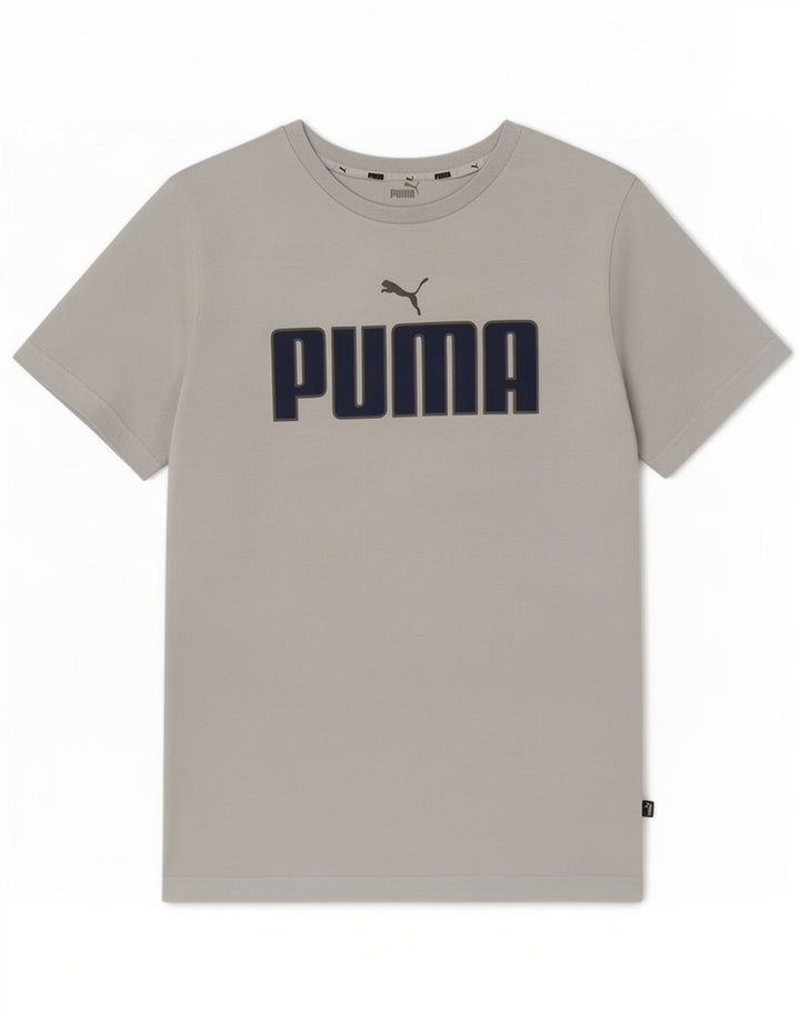Puma Camiseta gráfica para hombre Top de algodón gris medio