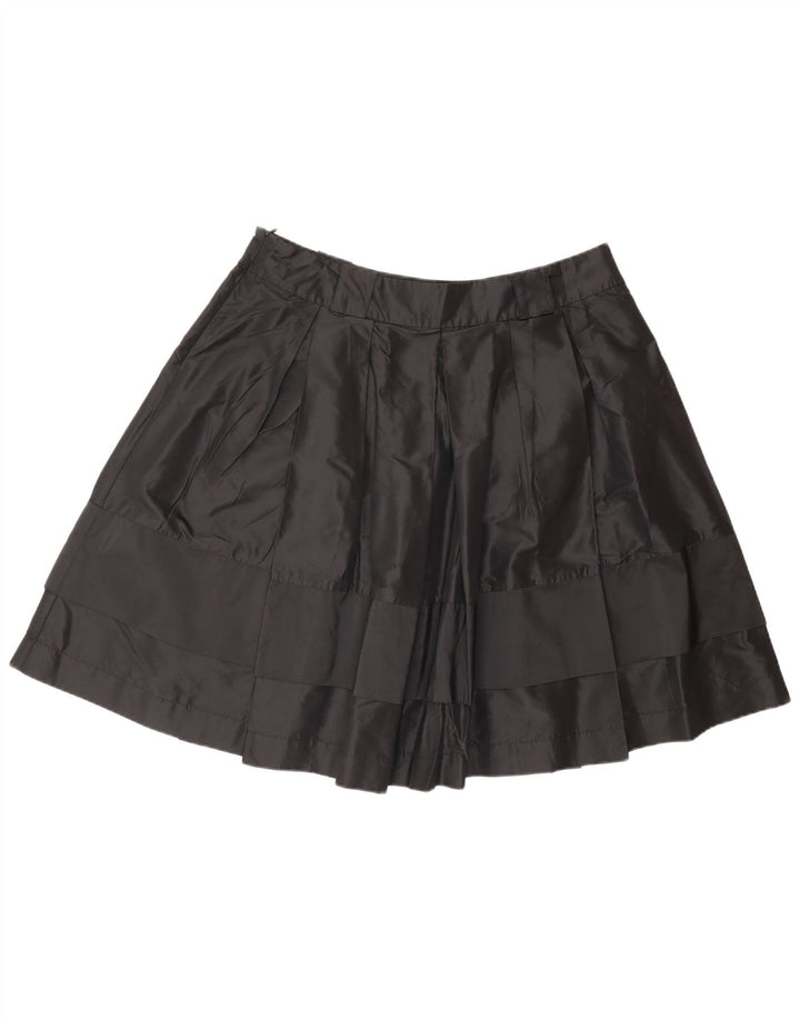 Blunauta Falda Plisada Para Mujer IT 46 Grande W32 Seda Negra