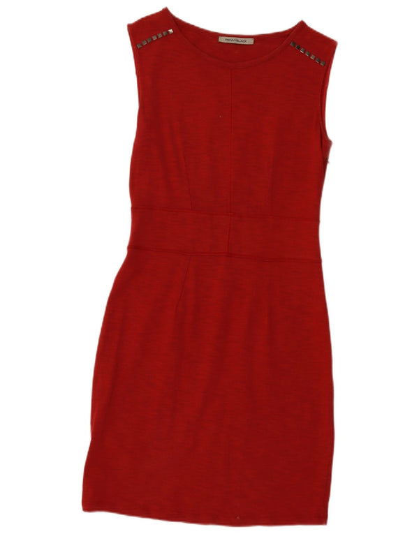 Penny Black Vestido tubo sin mangas para mujer UK 42 Medio rojo moteado
