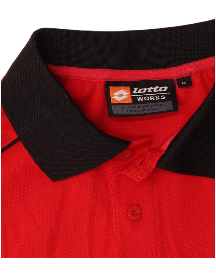 Lotto Polo De Rugby Para Hombre Poliéster Color Block Rojo Medio