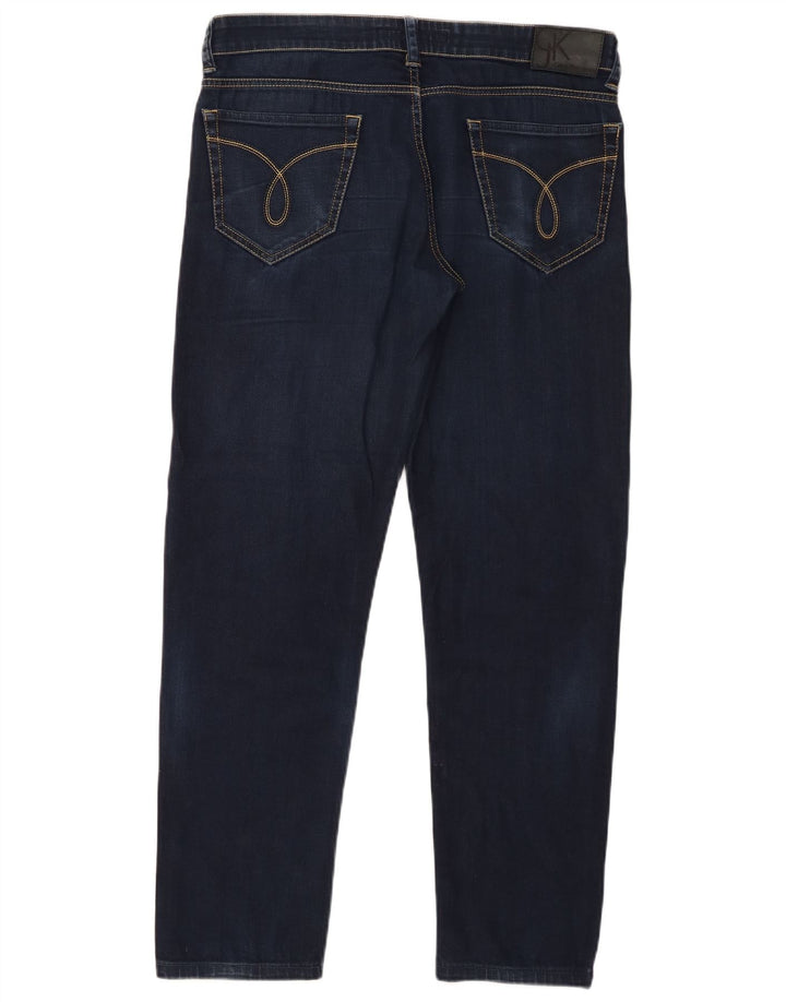 Vaqueros ajustados para mujer Calvin Klein W33 L29 Algodón azul marino