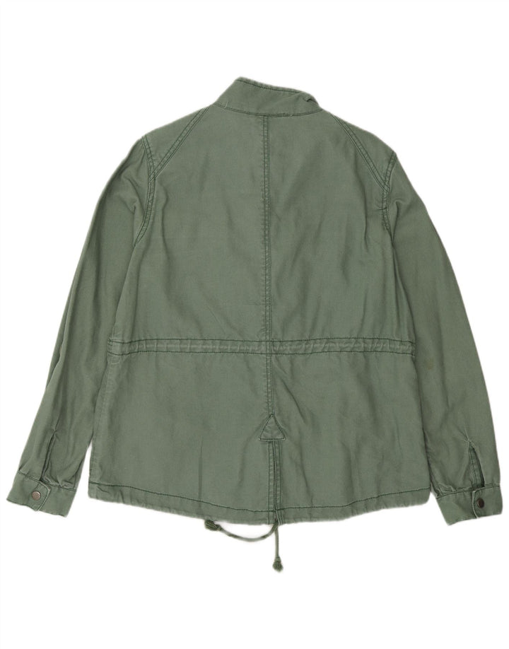 MONSOON Chaqueta utilitaria para mujer UK 40 Large Green Ramie