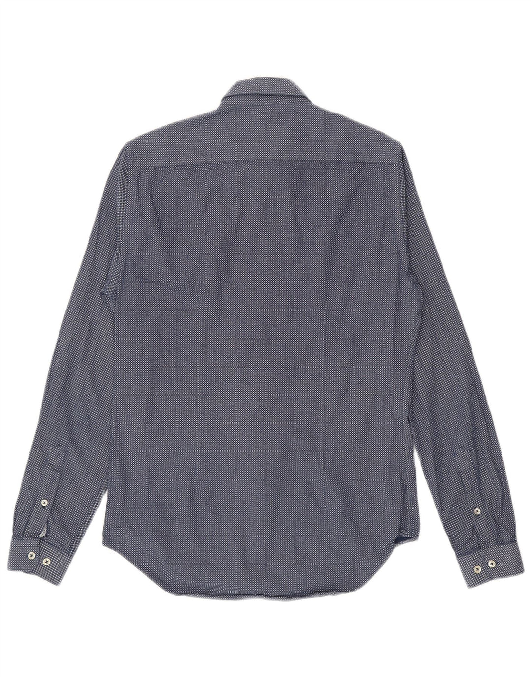 Zara Hombre Camisa Slim Fit Small Azul Marino Vichy
