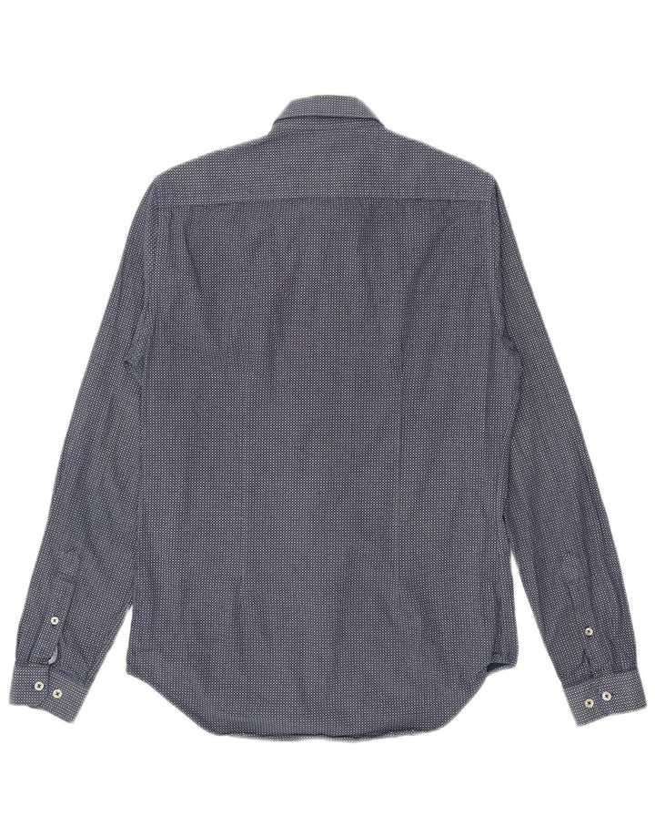 Zara Hombre Camisa Slim Fit Small Azul Marino Vichy