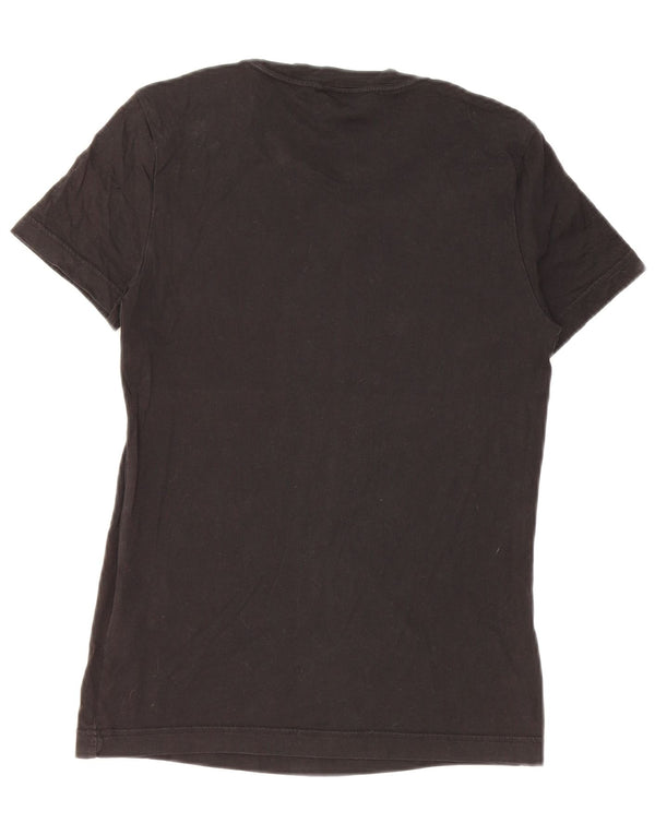 Adidas Camiseta gráfica para mujer Top UK 12 Medium Black Cotton