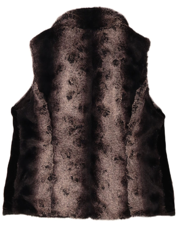 Gerry Weber Chaleco de piel sintética para mujer Reino Unido 46 Grande Gris Rayas