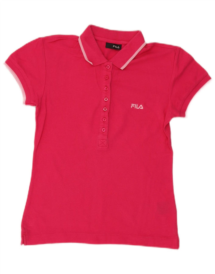Fila Polo para mujer UK 12 Algodón rosa medio