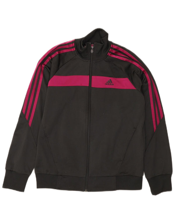 ADIDAS Chaqueta superior de chándal con gráfico para niña 13-14 años Bloque de color negro