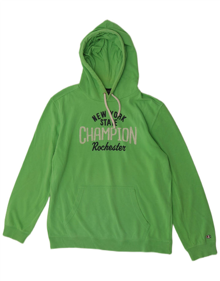 Champion Sudadera con capucha gráfica para hombre XL Poliéster verde