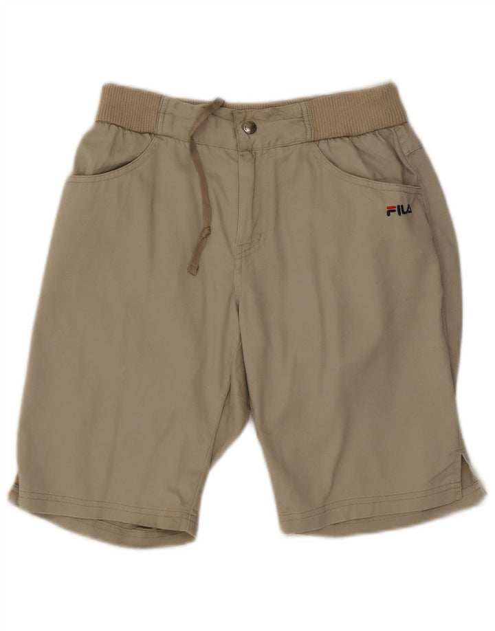 FILA Pantalones cortos casuales para mujer medianos W28 Beige