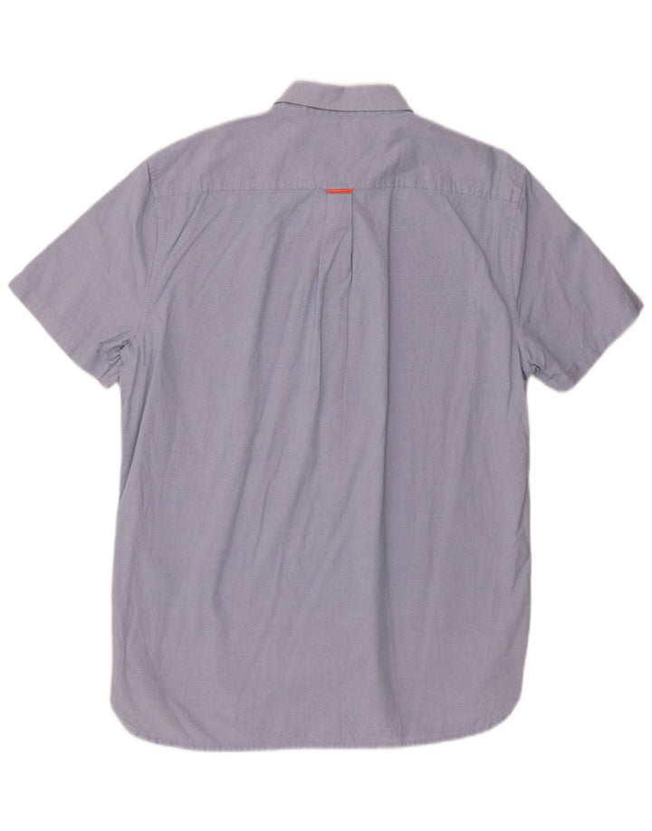 Superdry Camisa Regular Fit De Manga Corta Para Hombre XL Algodón Azul
