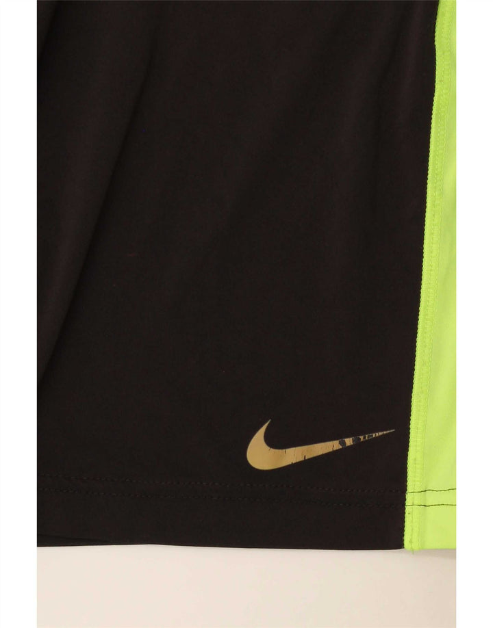 Nike - Pantalones cortos deportivos Dri Fit para hombre, poliéster color block, talla grande, color negro