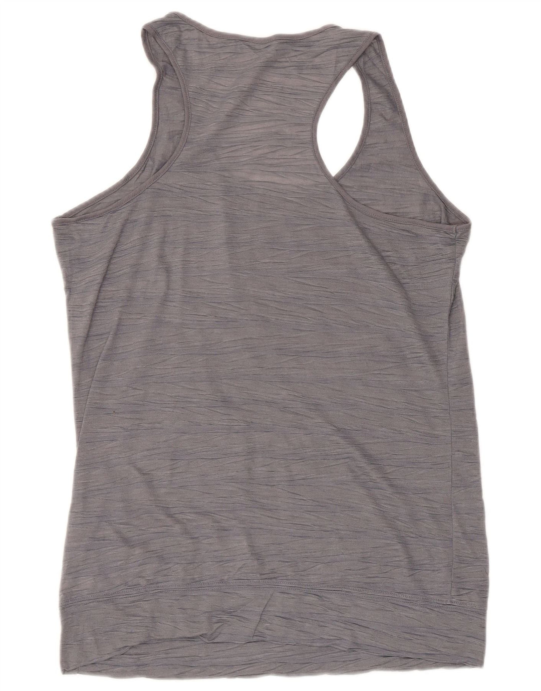 CALVIN KLEIN Top sin mangas para mujer UK 40 Poliéster a rayas gris grande