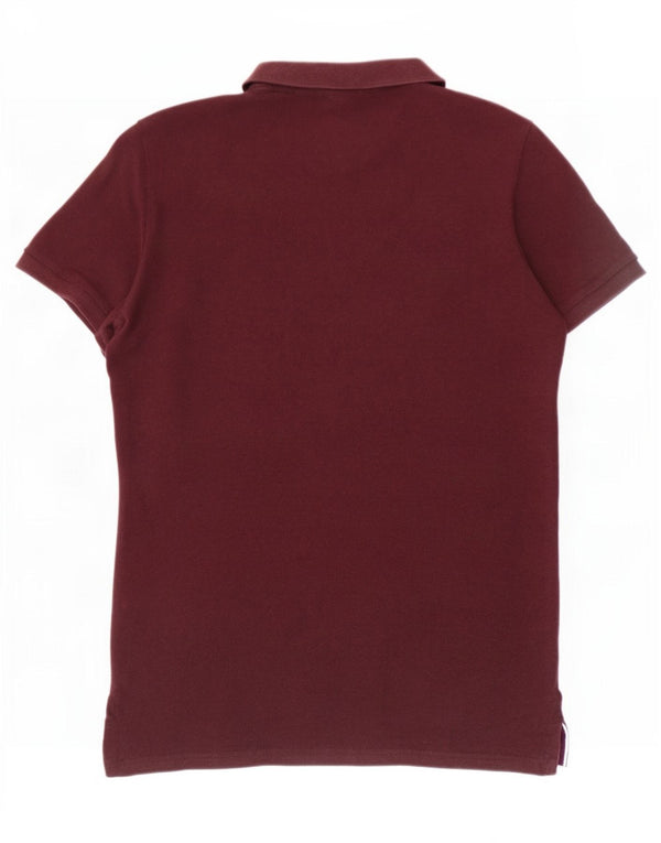 Superdry Polo gráfico de algodón en color burdeos medio para hombre