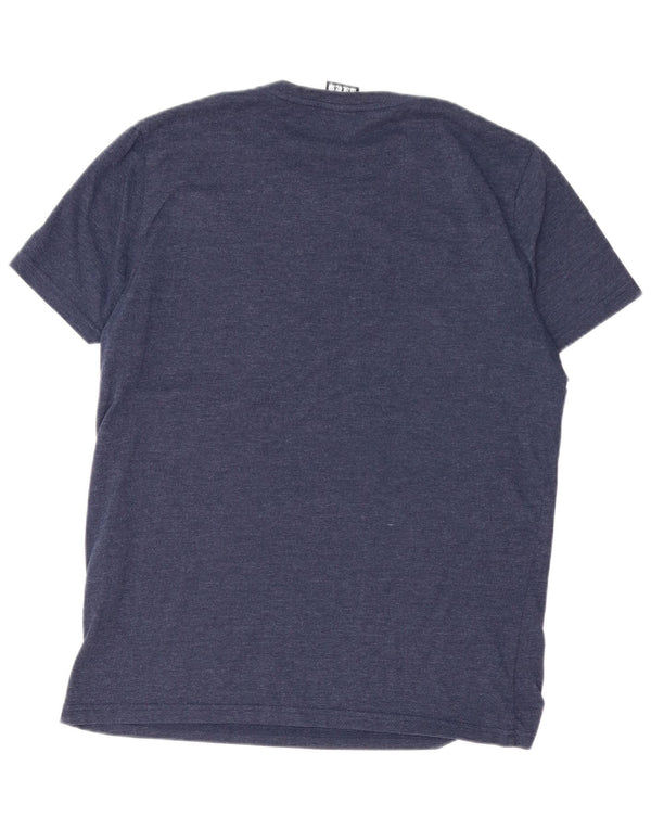 Superdry Camiseta con gráfico de popelina para hombre 2XL Azul marino Colorblock