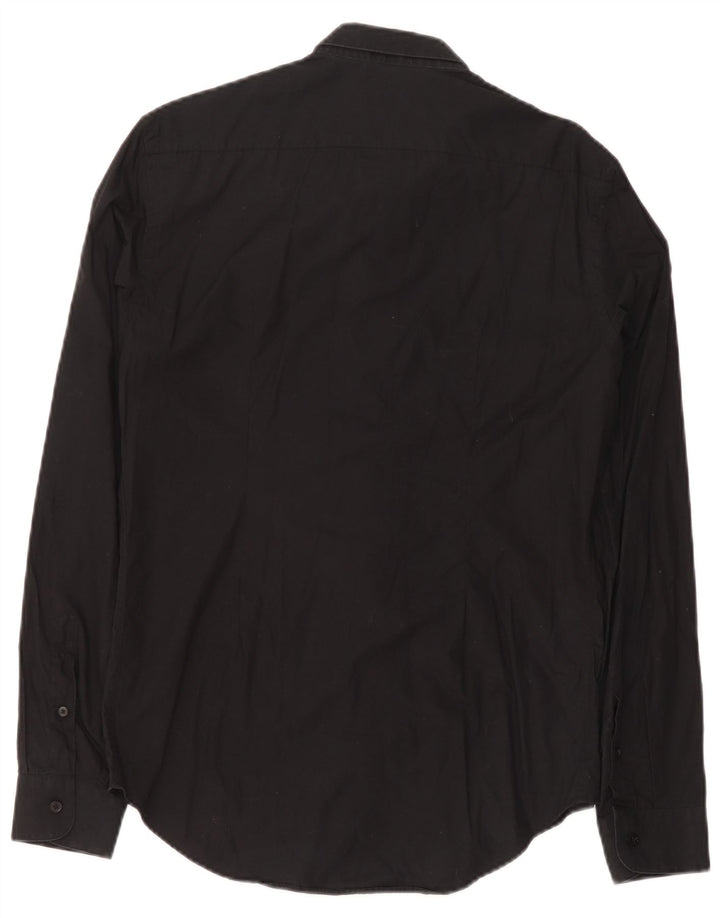 Zara Hombre Camisa Slim Fit Mediano Negro