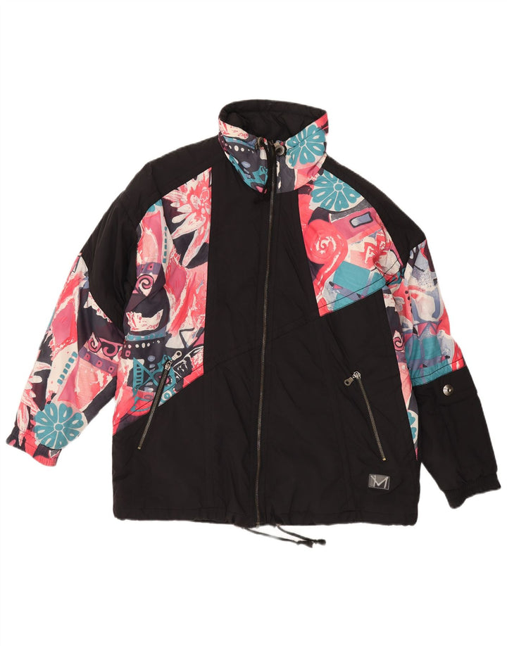 MAIER Chaqueta cortavientos de gran tamaño para mujer Reino Unido 14 Grande Negro Floral