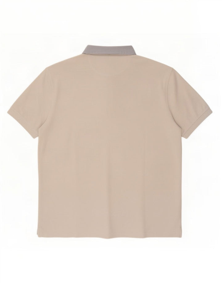 Polo Massimo Dutti Hombre 2XL Blanco Algodón