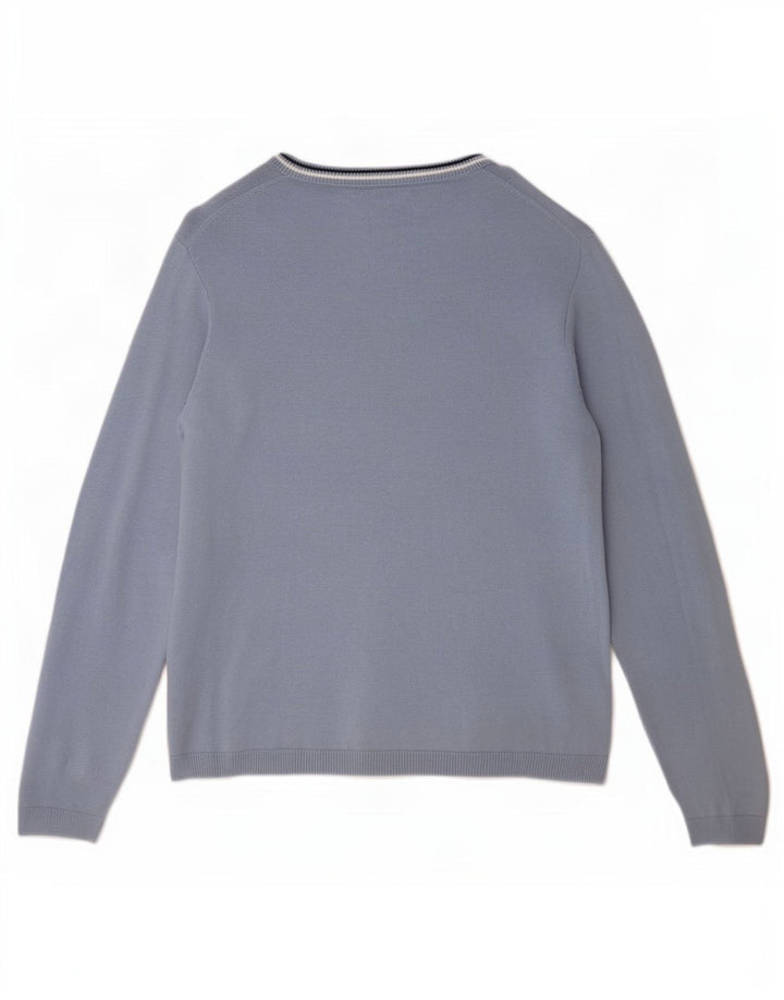 Gap Jersey con Cuello en V para Hombre XS Algodón Azul