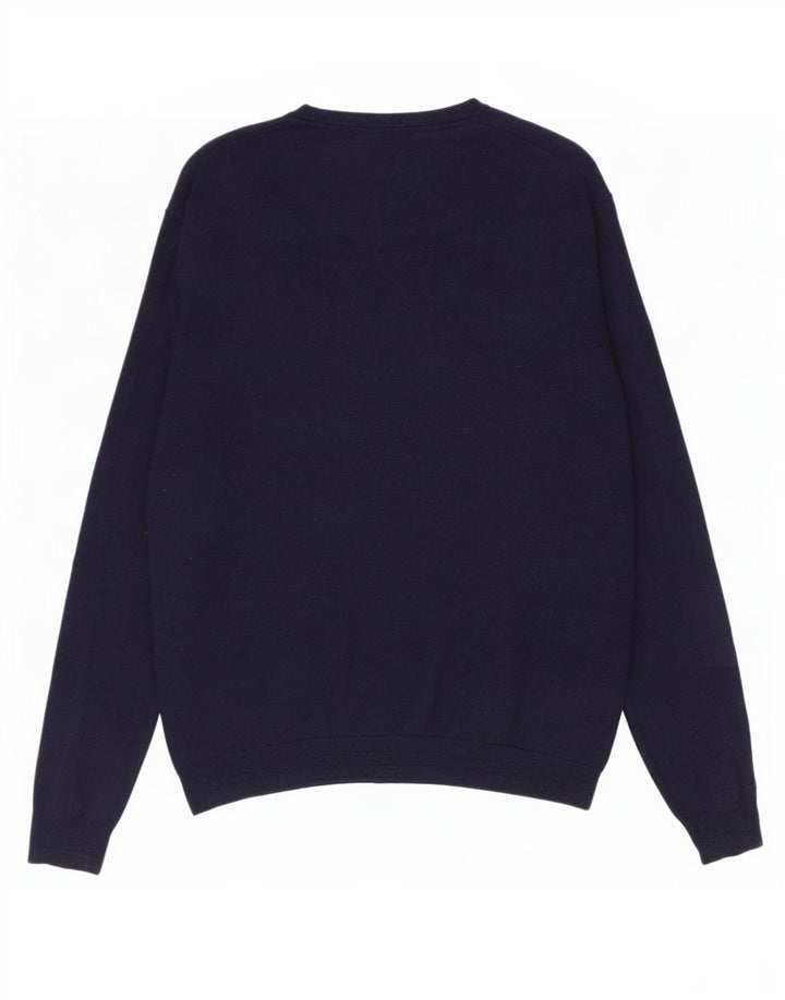 Ted Baker - Jersey de cuello redondo para hombre, talla 4, lana azul marino grande
