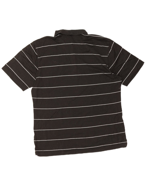 CALVIN KLEIN Polo para hombre de algodón a rayas negro grande