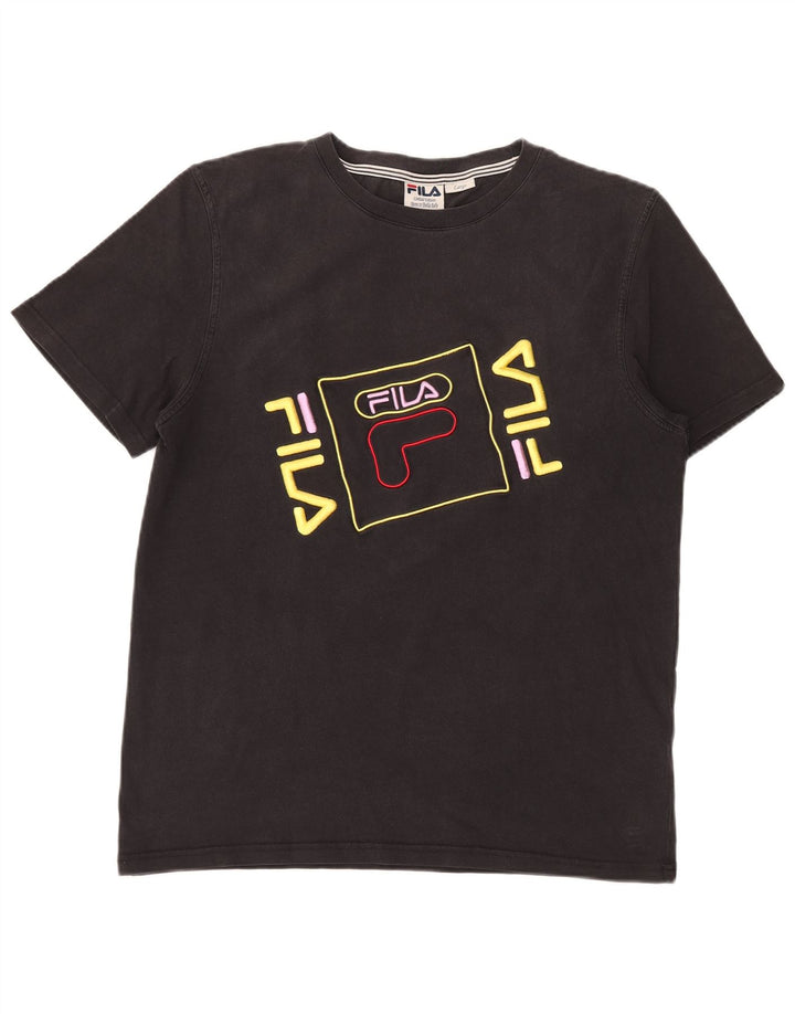 Fila - Camiseta gráfica de edición limitada para hombre, talla grande, color negro