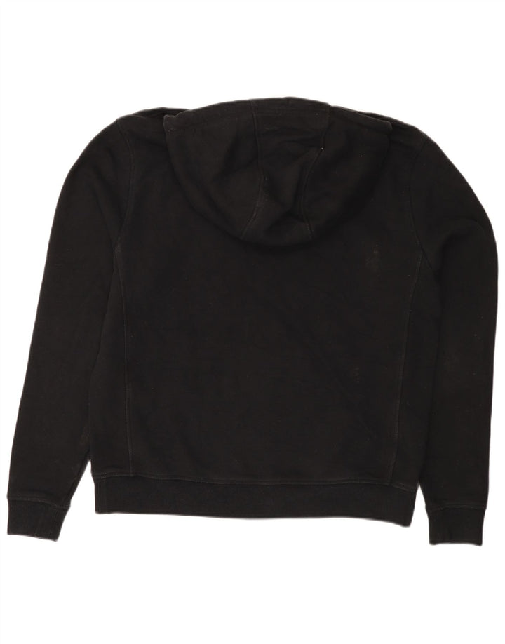JACK WILLS Jersey con capucha y gráfico para hombre de algodón negro mediano