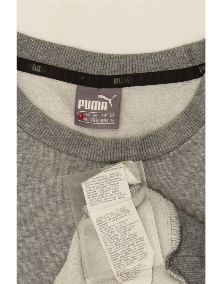 Puma Hombre Sudadera Gráfica Jersey De Algodón Moteado Gris Medio
