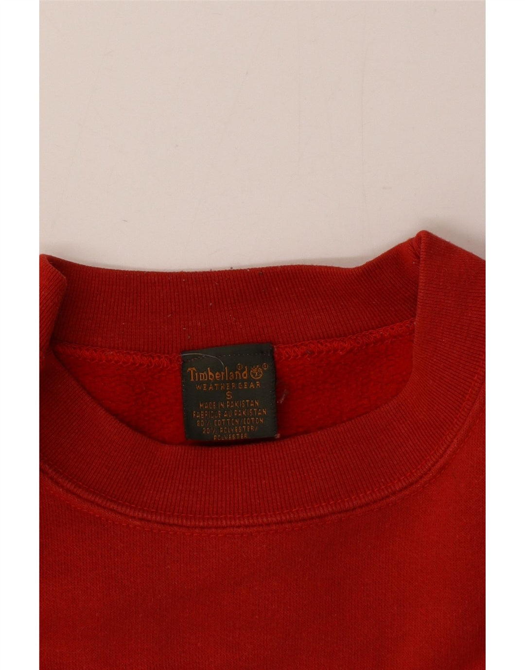 Timberland - Sudadera gráfica para hombre, jersey pequeño de algodón rojo
