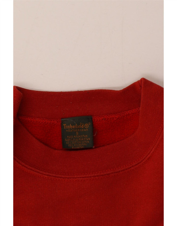 Timberland - Sudadera gráfica para hombre, jersey pequeño de algodón rojo