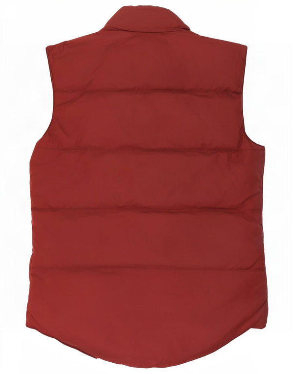 Napapijri Chaleco acolchado para hombre ES 38 Mediano Rojo Poliamida