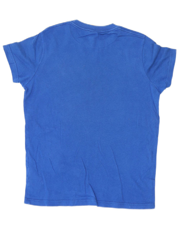 Hollister Mens Graphic T-Shirt Top Small Blue Cotton