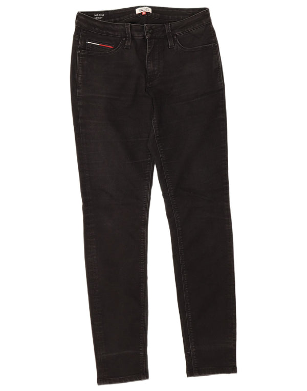 Tommy Hilfiger Jeans ajustados de talle medio para mujer W29 L30 Algodón negro