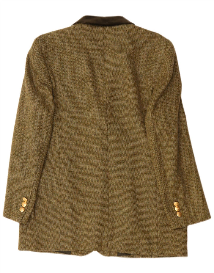 Basler Chaqueta tipo blazer de 3 botones para mujer UK 46 Grande Verde Herringbone Classic