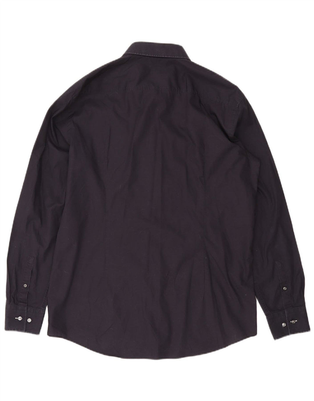 Camisa HUGO BOSS Slim Fit para hombre Talla 44 17 1/2 XL Algodón azul marino