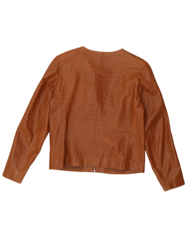 Giorgio Mobiani Chaqueta para mujer Reino Unido 12 Marrón medio Estampado animal