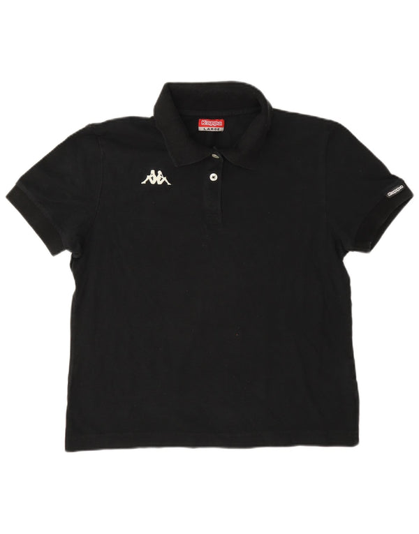 Kappa Polo para mujer UK 46 Grande Algodón negro