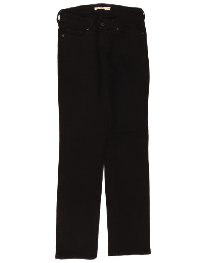 Levi's Vaqueros Rectos 714 Para Mujer W26 L30 Algodón Negro