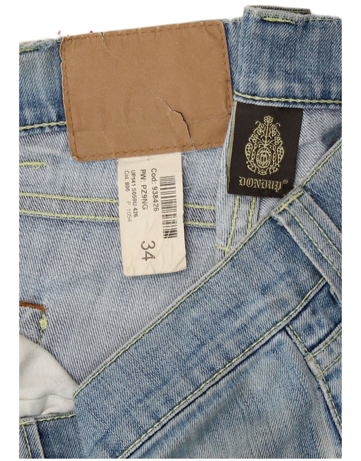 Dondup Vaqueros ajustados desgastados para hombre W34 L32 Azul