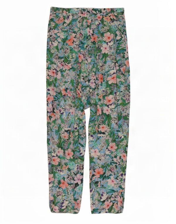 Zara Mujer Pantalón Casual Tapered Mediano W28 L28 Multicolor Floral