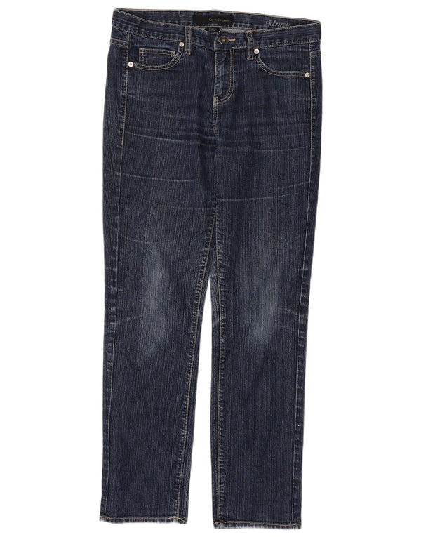 Calvin Klein Jeans ajustados para mujer US 10 Large W32 L30 Azul marino Algodón