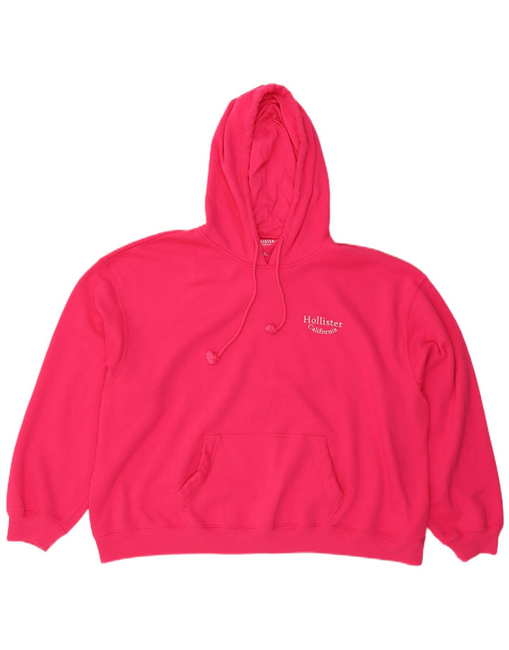 HOLLISTER Jersey con capucha extragrande para mujer UK 20 2XL Algodón rosa