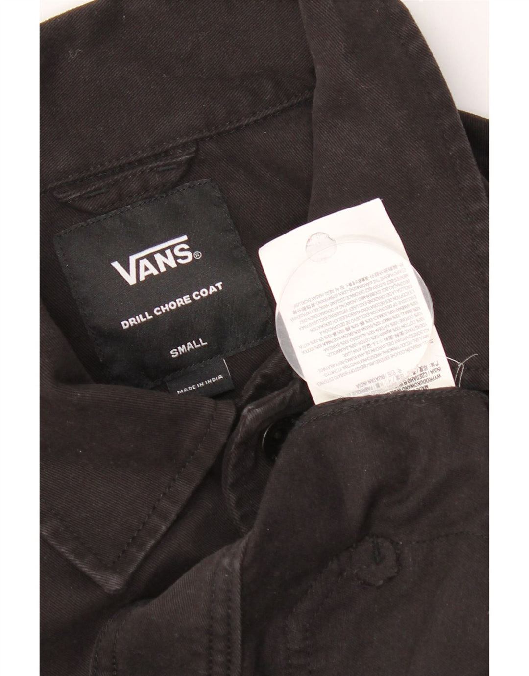 Vans Chaqueta vaquera estampada para hombre UK 36 Small Algodón negro