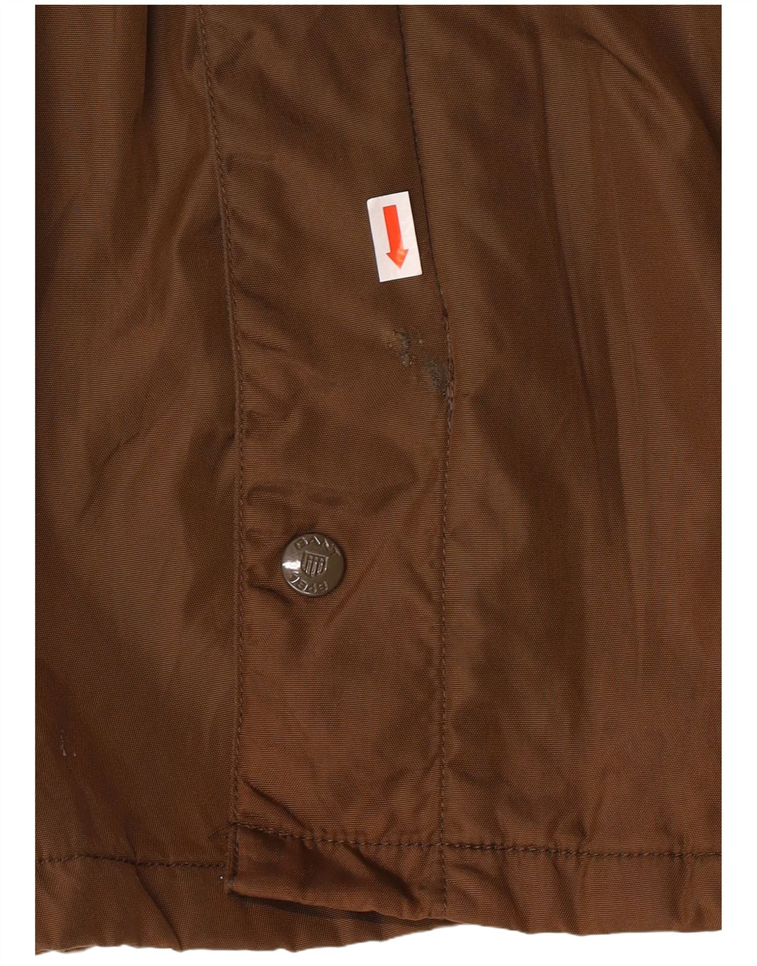 GANT Chaqueta utilitaria con capucha para hombre UK 42 XL Brown Nylon Classic