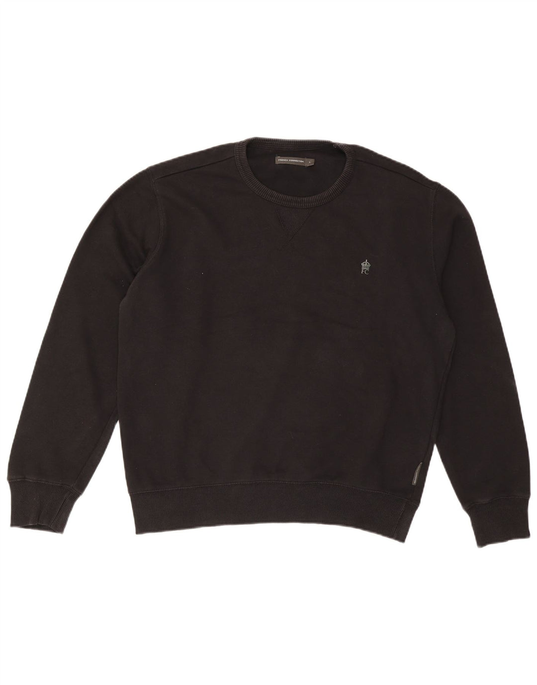FRENCH CONNECTION Sudadera con capucha para hombre, jersey, talla grande, algodón negro