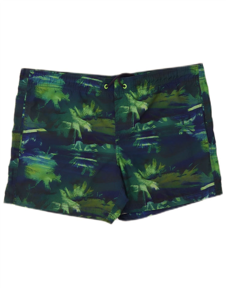 Sundek Bañador Corto Hombre Azul Marino Medio Color Block Poliéster Hawaiano