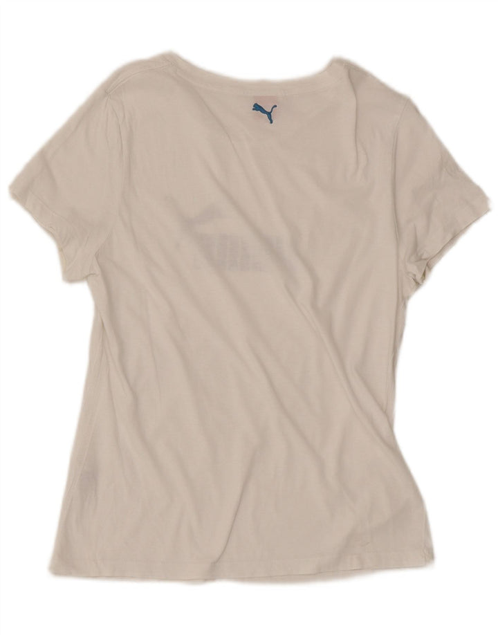 Puma - Camiseta gráfica para mujer, talla 40, color blanco