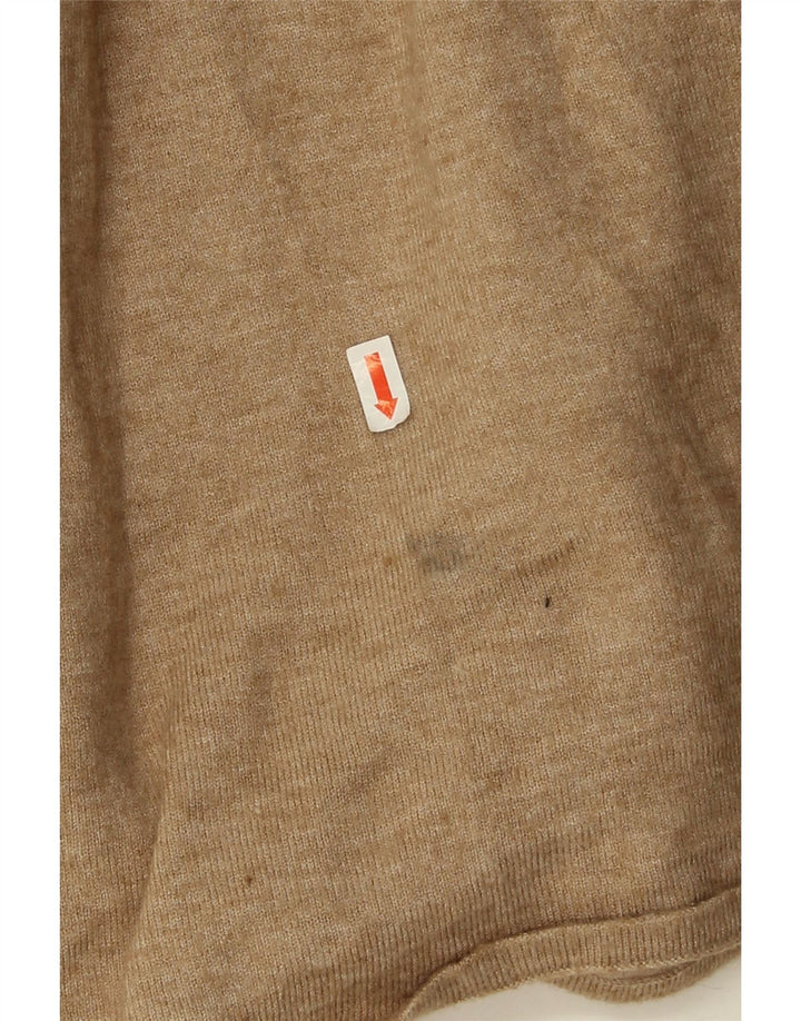 Zara Mujer Jersey Cárdigan Largo UK 44 Medio Beige