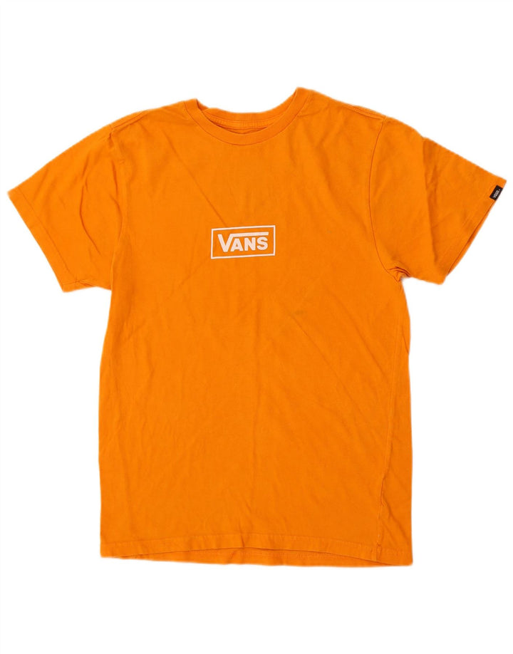 Vans Camiseta con gráfico de ajuste personalizado para hombre Top pequeño de algodón naranja