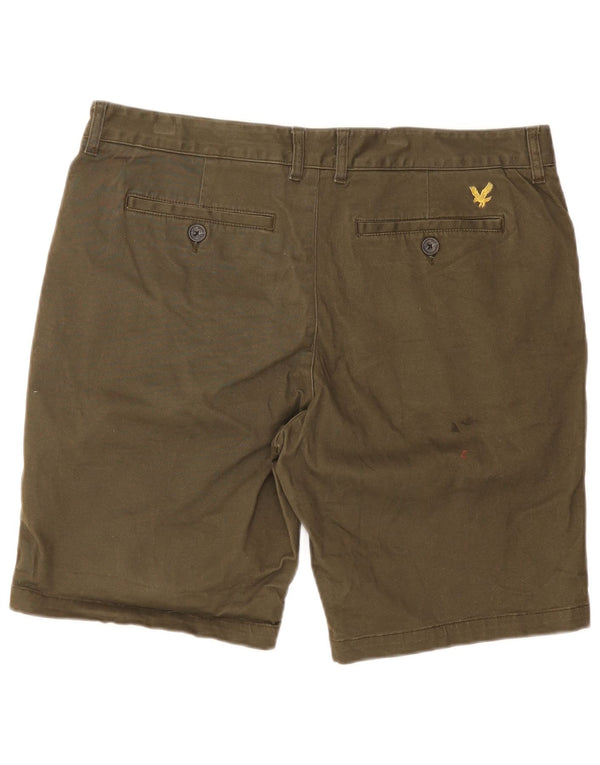 LYLE & SCOTT Pantalones cortos chinos para hombre W36 Large Khaki Cotton